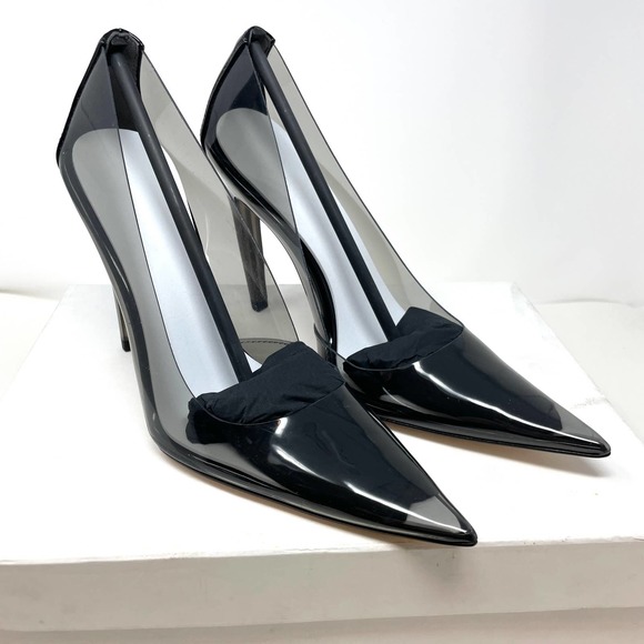 Good American Cinder-F*CKING-RELLA Pump In Light Smoke Size 8 New - Picture 7 of 17